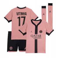 Paris Saint-Germain Vitinha #17 3rd trikot Kinder 2024-25 Kurzarm (+ Kurze Hosen)